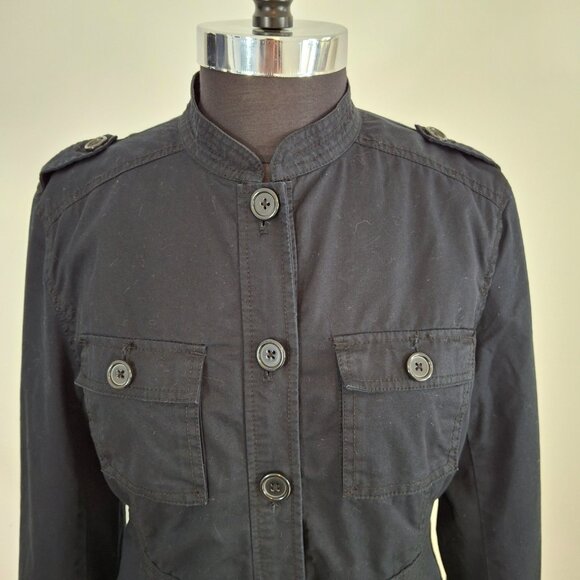 Vintage Womens Utility Military Cargo Jacket Sz L Unisex Cotton Casual Gorpcore - Picture 9 of 13